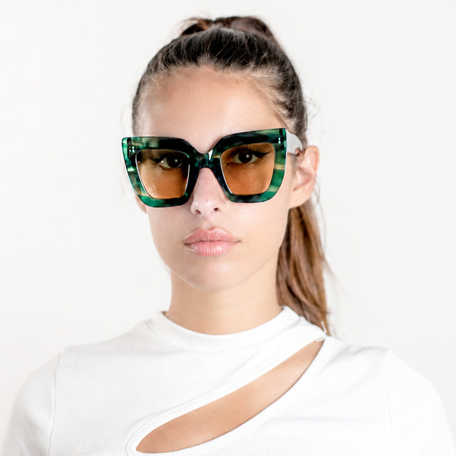 Occhiali da sole Kalsa Verde Marmo in acetato – Ernesto Alaimo