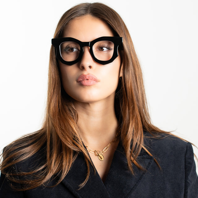 Montatura Vivienne Nero in acetato – Ernesto Alaimo
