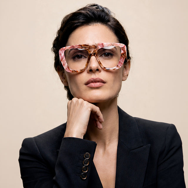 Montatura Hiroki Rosa Barocco in acetato – Ernesto Alaimo