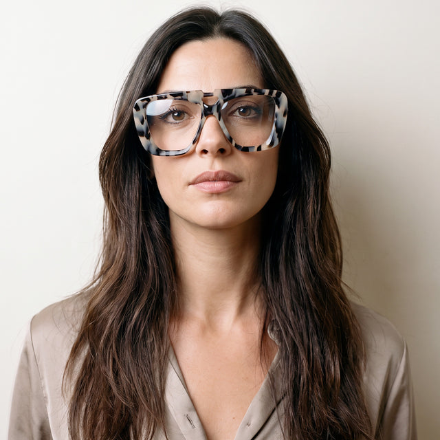 Montatura Hiroki Camouflage Chiaro in acetato – Ernesto Alaimo