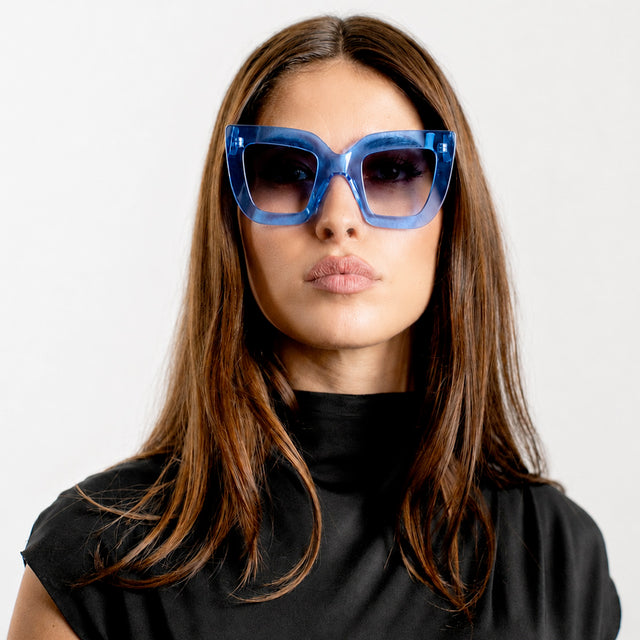 Occhiali da sole Kalsa Azzurro in acetato – Ernesto Alaimo