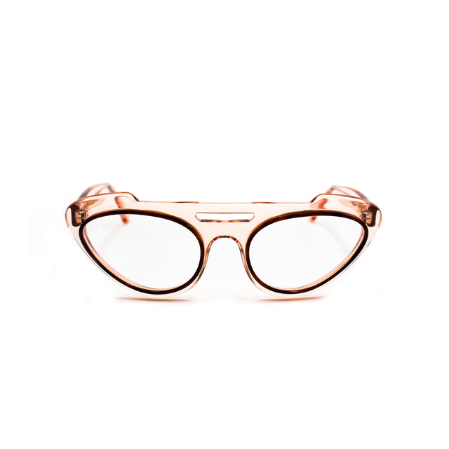Montatura Nadir Rosa e Marrone in acetato – Ernesto Alaimo